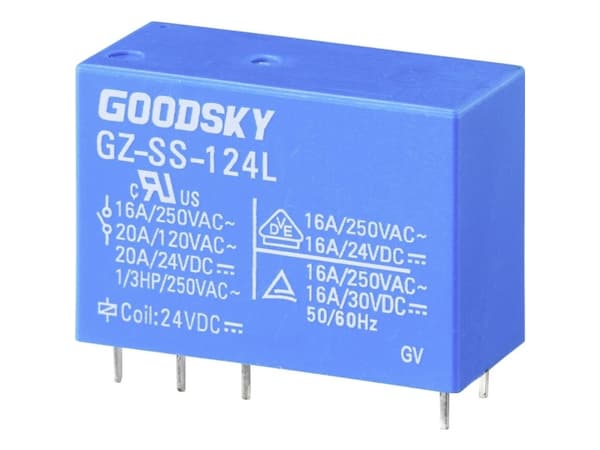 GoodSky GZ-SS-124L Printrelæ 24 V/DC 20 A 1 x skiftekontakt 1 stk Tube