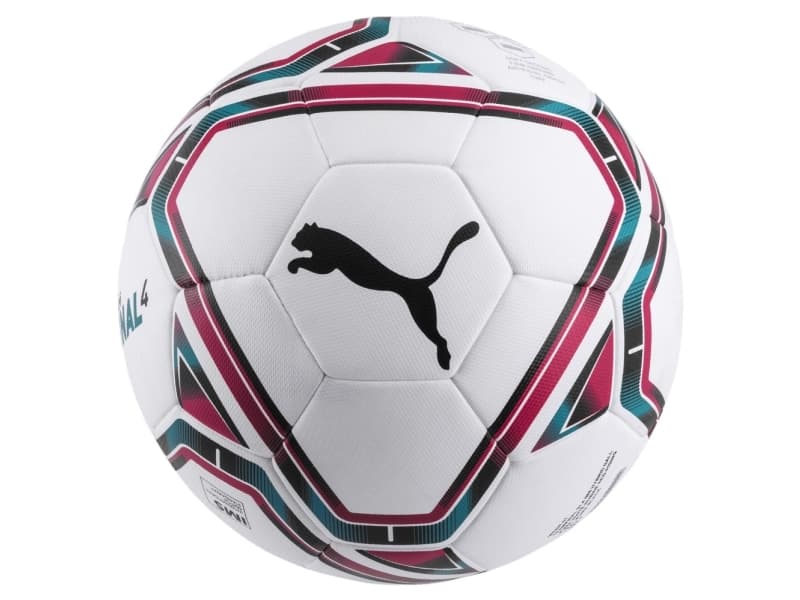 PUMA teamFINAL 21.4 IMS Hybrid, Blå, Röd, Rosa, Vit, 32-panel boll, Puma White Rose Red-Ocean Depths-Puma Black, Utomhus, Unisex, Polyuretan