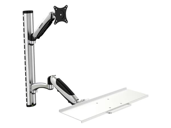 SpeaKa Professional SP-MM-730 Enkel Skærm-vægbeslag 43,2 cm (17) - 81,3 cm (32) Sort/sølv Højdeindstilling, Kan vippes og svinges, Drejbar