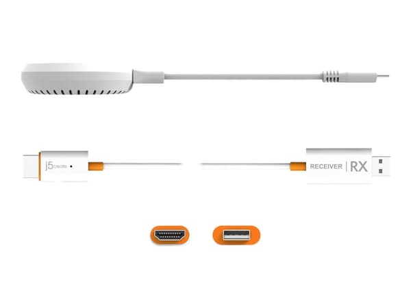 j5create JVAW62 ScreenCast USB-C - Trådlös ljud-/videoförlängare - HDMI - upp till 15 m