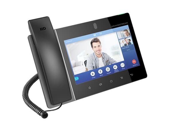 Grandstream GXV3480 - IP-videotelefon - med digitalkamera, Bluetooth-grensesnitt - IEEE 802.11a/b/g/n/ac/ax (Wi-Fi) / Bluetooth 5.0 - 12-way anropska
