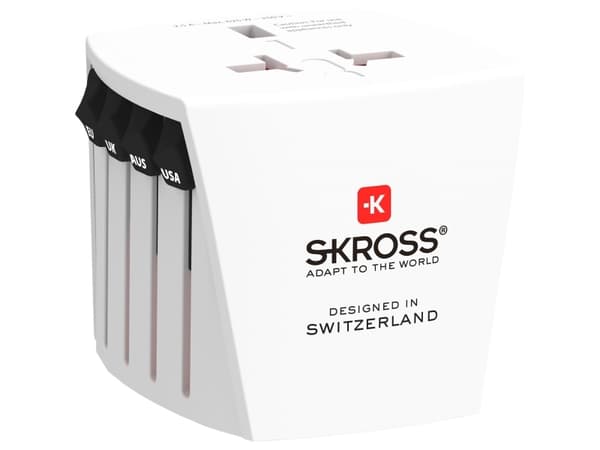 Skross MUV Micro, Universal, Universal, 100 - 250 V, 50 - 60 Hz, 2,5 A, Hvit