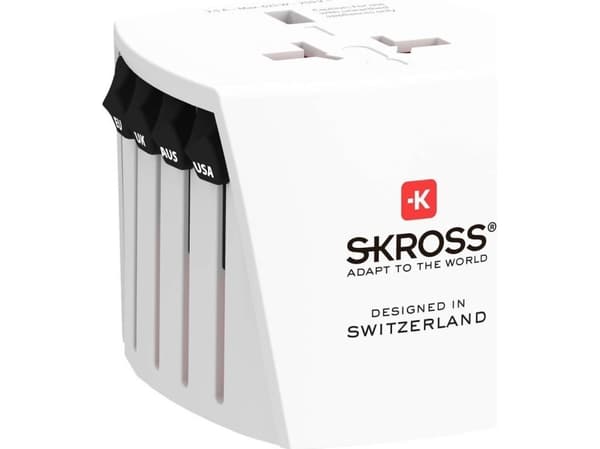 Skross MUV Micro, Universal, Universal, 100 - 250 V, 50 - 60 Hz, 2,5 A, Hvit
