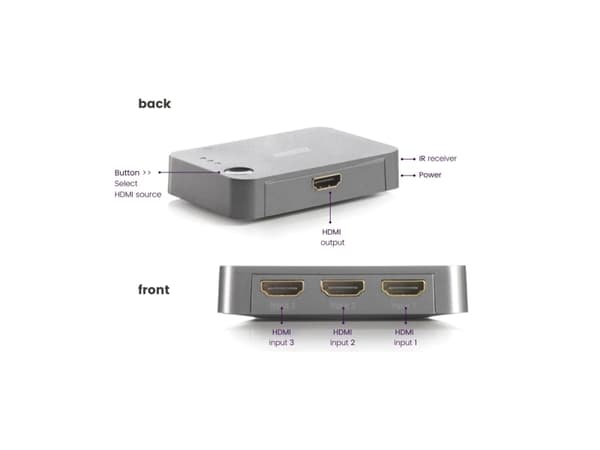 Marmitek Connect 310 UHD 2.0, HDMI, 2.0b, Musta, 18 Gbit/s, 600 MHz, 2560 x 2048 pikseliä