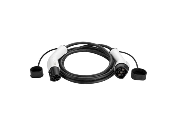 EV+ Charging Cable Type 2 to Type 2 32A 1 Phase 5m | EV+ | EV-CB-T2-32-1P-W | EV+ Charging Cable Type 2 to Type 2 32A 1 Phase | 5 m