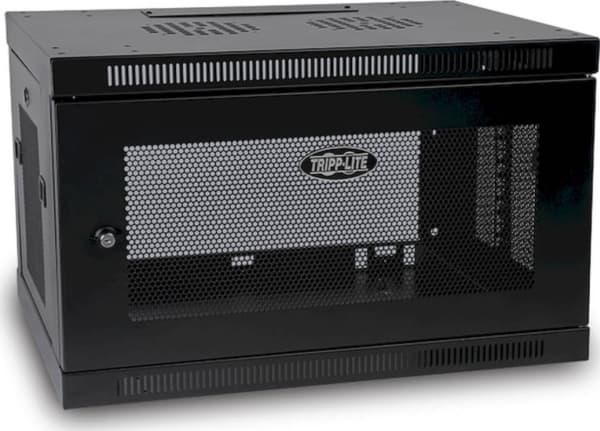 Eaton Tripp Lite Series SmartRack 6U Low-Profile Switch-Depth Wall-Mount Rack Enclosure Cabinet - Rack skap - veggmonterbar, gulvmonterbar - svart -