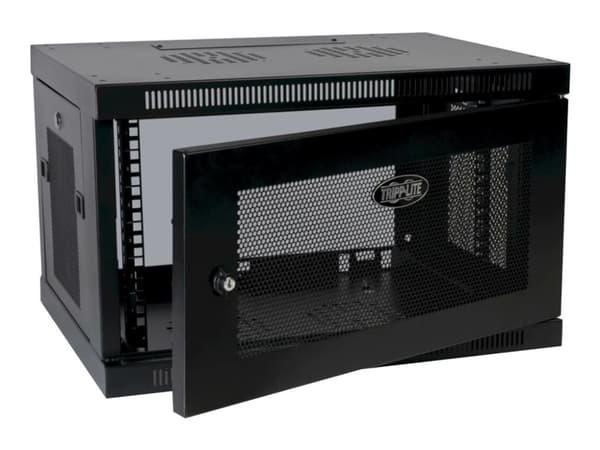 Eaton Tripp Lite Series SmartRack 6U Low-Profile Switch-Depth Wall-Mount Rack Enclosure Cabinet - Rack skap - veggmonterbar, gulvmonterbar - svart -