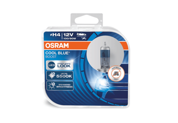 Osram Cool Blue Boost - H4 - 12V - 100/90W - 2 stk. - Off-Road