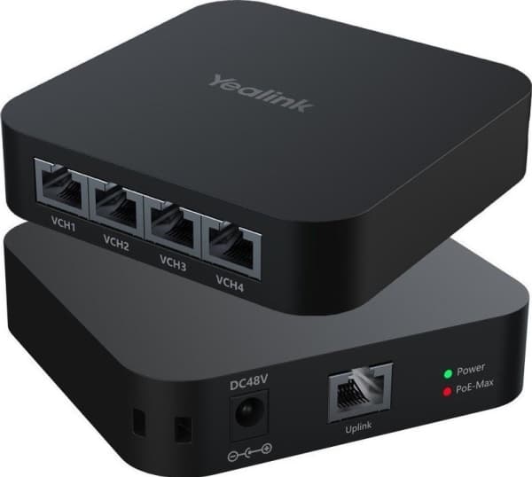 Yealink RCH40 - Hubb - 4 x 10/100/1000 (PoE+) - skrivbordsmodell - PoE+ (90 W) - för Yealink MSpeaker II