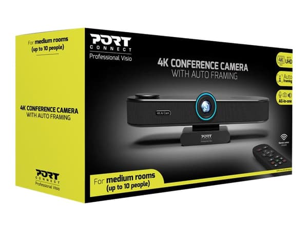 PORT Connect - Konferansekamera - PTZ - farge - 8,3 MP - 3840 x 2160 - 4K - USB 3.1 Gen 1 / USB-C 3.1 Gen 1 - DC 12 V