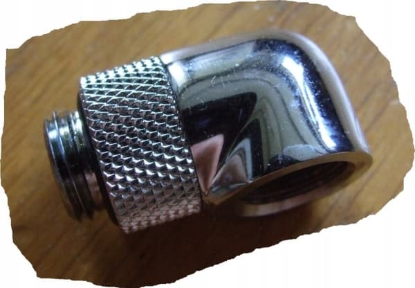 Barrow-adapter 90 grader G1/4 tommer hann til G1/4 tommer hunn - roterbar, sølv