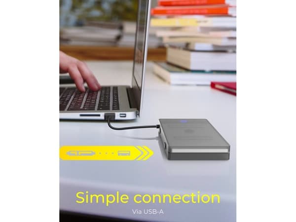 ICY BOX IB-AC603b-U3 - Förvaringslåda - plasthölje - 2.5" - SATA 6Gb/s - USB 3.2 (Gen 1) - antracit/svart