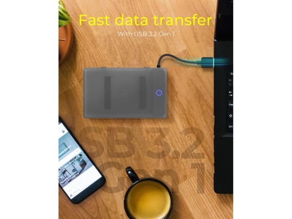 ICY BOX IB-AC603b-U3 - Förvaringslåda - plasthölje - 2.5" - SATA 6Gb/s - USB 3.2 (Gen 1) - antracit/svart