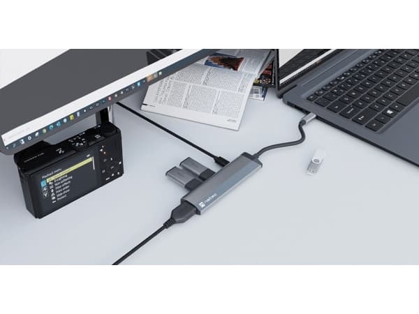 NATEC Fowler Slim, Kabel, USB 3.2 Gen 1 (3.1 Gen 1) Type-C, Svart, Krom, 5 Gbit/s, Akrylnitrilbutadienstyren (ABS), Gjuten aluminium, USB