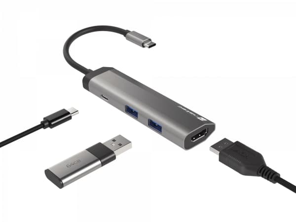 NATEC Fowler Slim, Kabel, USB 3.2 Gen 1 (3.1 Gen 1) Type-C, Svart, Krom, 5 Gbit/s, Akrylnitrilbutadienstyren (ABS), Gjuten aluminium, USB