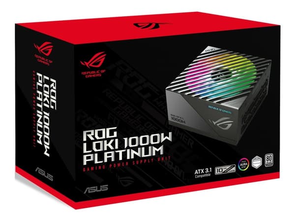 ASUS ROG Loki SFX-L - Strømforsyning (intern) - ATX 3.0 / SFX-L - 80 PLUS Platinum - AC 100-240 V - 1000 watt