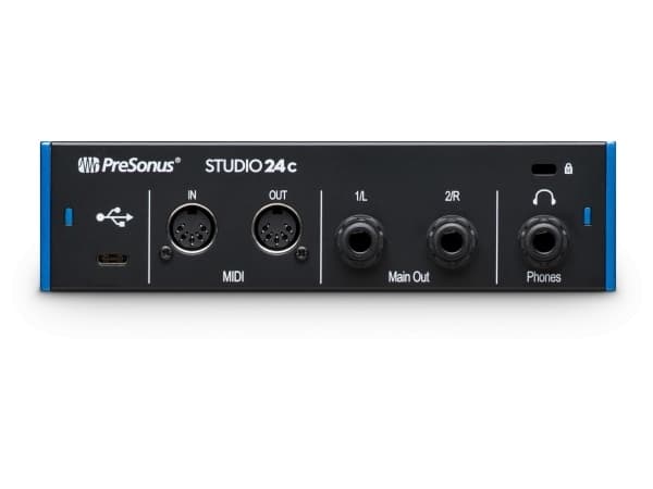 PreSonus Studio 24c, Työpöytä, Musta, Metalli, USB, 50 dB, 10 dBu