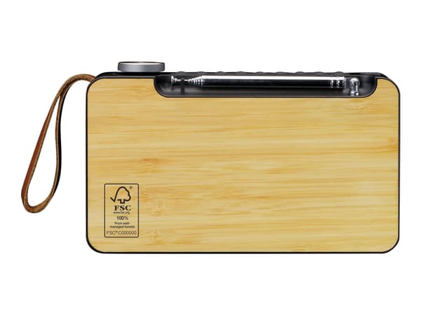 Lenco PDR-040 - Bærbar DAB-radio - 3 watt - svart, bambus