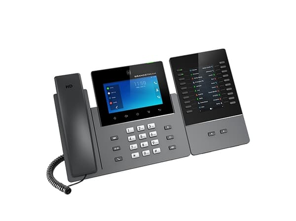Grandstream GXV3450 - IP-videotelefon - med digitalkamera, Bluetooth-grensesnitt - IEEE 802.11a/b/g/n/ac (Wi-Fi) / Bluetooth 5.0 - 10-veis anropskapa