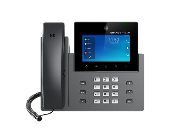 Grandstream GXV3450 - IP-videotelefon - med digitalkamera, Bluetooth-grensesnitt - IEEE 802.11a/b/g/n/ac (Wi-Fi) / Bluetooth 5.0 - 10-veis anropskapa