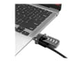 Miniatyrbilde 2 av 5: Compulocks Ledge Lock Adapter for MacBook Air 13" M2-M4 with Combination Lock Silver - Låsadapter for sikkerhetskabel - med kombinasjonskabellås - fo