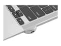 Miniatyrbilde 1 av 5: Compulocks Ledge Lock Adapter for MacBook Air 13" M2-M4 with Combination Lock Silver - Låsadapter for sikkerhetskabel - med kombinasjonskabellås - fo