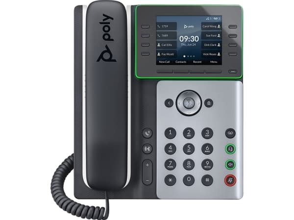 POLY Edge E320, IP Phone, Musta, Hopea, Kanavansisäinen, 8 linjat, Painikkeet, 320 x 240 pikseliä
