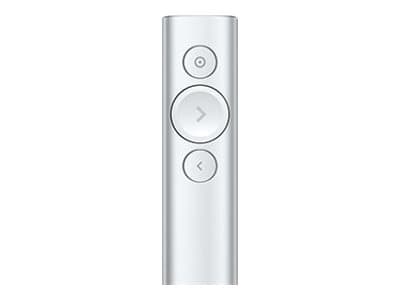 Logitech Spotlight - Esityskaukosäädin - 3 painiketta - hopea