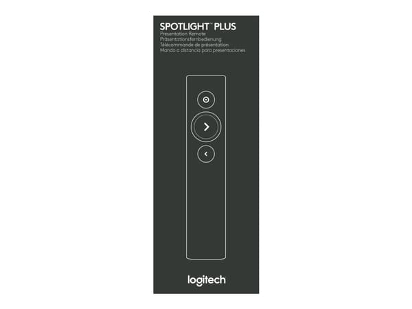 Logitech Spotlight - Esityskaukosäädin - 3 painiketta - hopea