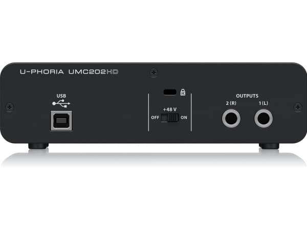 Behringer UMC202HD, Desktop, Sort, Metall, USB, -4 dBu, 24-bit/192kHz