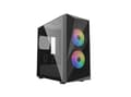 Miniatyrbild 2 av 5: Cooler Master CMP 320 - MT - micro ATX - genomskinlig sidopanel (härdat glas) - ingen strömförsörjning (ATX) - svart - USB/ljud
