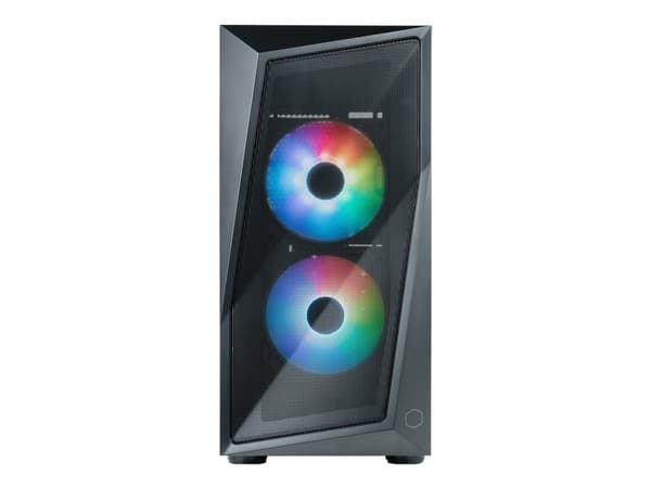 Cooler Master CMP 320 - MT - micro ATX - genomskinlig sidopanel (härdat glas) - ingen strömförsörjning (ATX) - svart - USB/ljud Svart