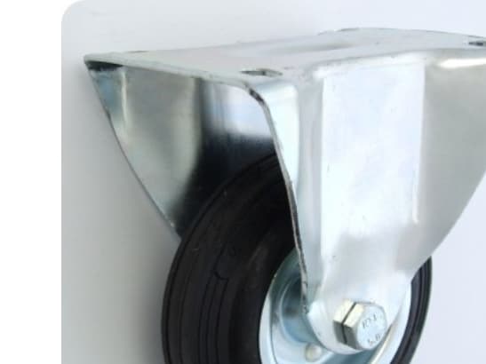 Zabi Metallgummihjul med fast hölje 200mm - 63