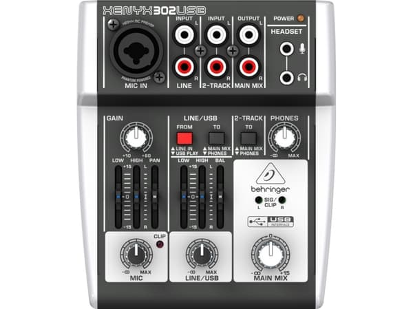 Behringer X302USB, 5 kanaler