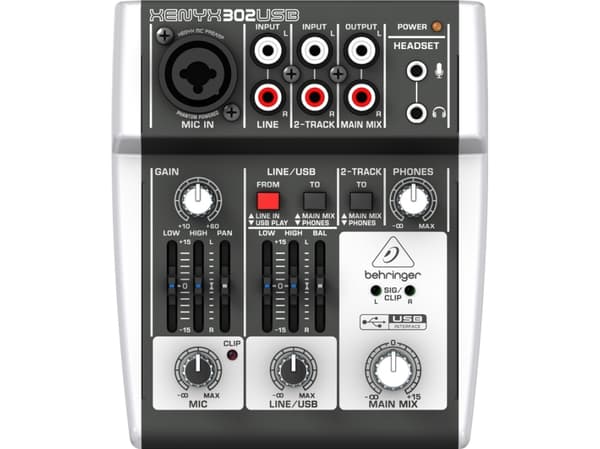 Behringer X302USB, 5 kanaler
