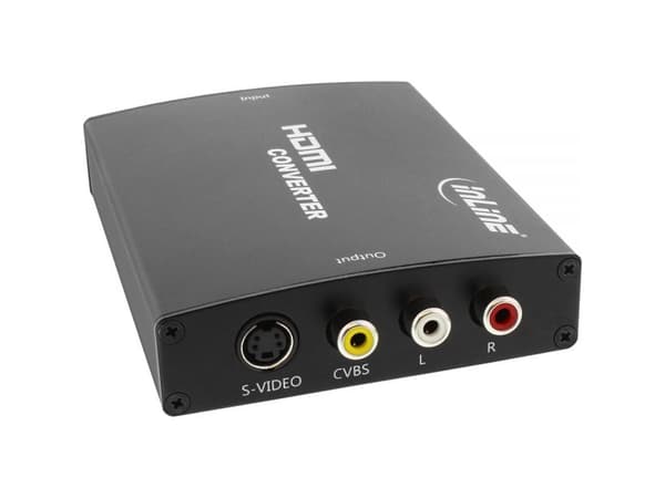 InLine 65006, Svart, 1920 x 1080 pixlar, 1080i, 1080p, 480p, 576p, 720p, NTSC, PAL, HDMI, Composite, S-Video, RCA