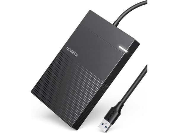 UGREEN CM471 2,5" ulkoinen kiintolevy/SSD-kotelo, USB-A 3.2 Gen 1 5Gbps (musta)