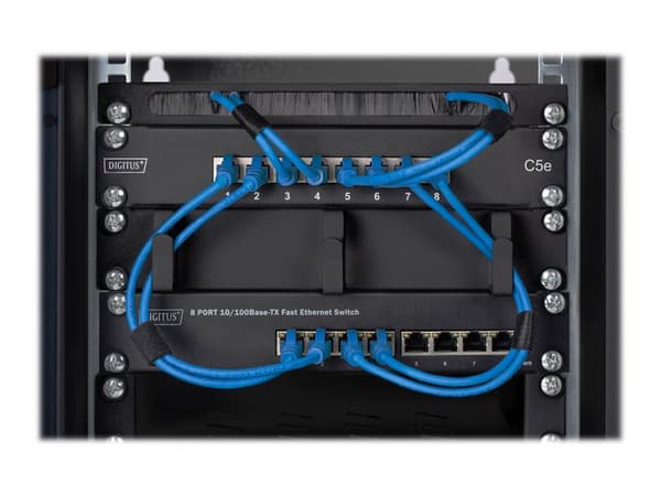 Digitus DN-10-09U-B - Skåp - väggmontering - svart, RAL 9005 - 9U - 10"