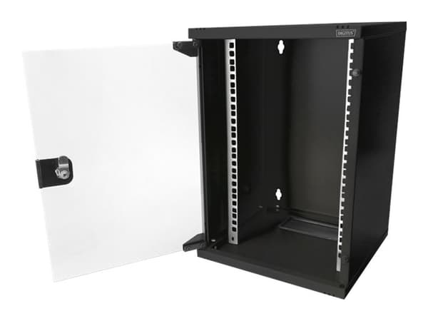 Digitus DN-10-09U-B - Skåp - väggmontering - svart, RAL 9005 - 9U - 10"