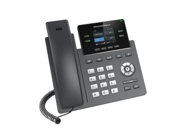 Grandstream Networks GRP2612G, IP Phone, Musta, Johdollinen puhelin, 4 linjat, LCD, 6,1 cm (2.4")