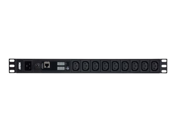 ATEN Basic Metered Series PE1209G - Strømfordelerenhet (kan monteres i rack) - AC 100-240 V - 3840 VA - inngang: IEC 60320 C20 - utgangskontakter: 9 Sort