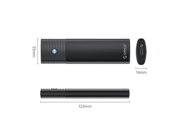 M.2 NVMe external drive enclosure, Orico PWM2-G2-BK-EP, USB-C, 10Gbps (black)