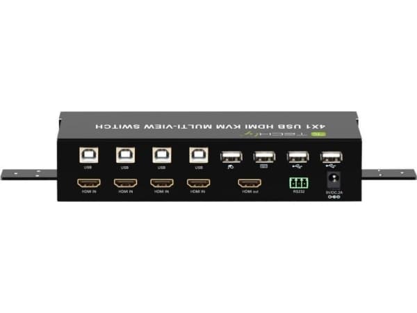 Techly IDATA HDMI-401MV, HDMI, 1.3a, Metalli, Musta, 60 Hz, 480p, 576i, 576p, 720p, 1080i, 1080p