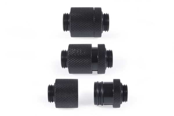 Alphacool ES D-Plug, Radiatormontering, Messing, Sort, 1/4", Hankjønn, 1,5 stang