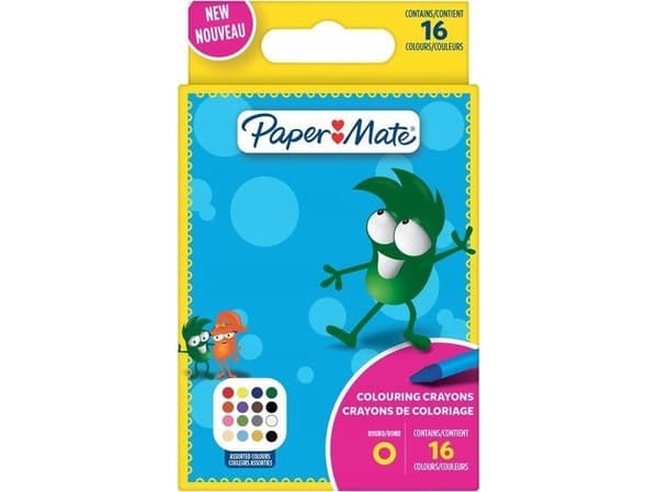 Paper Mate PAPER MATE vaxkrita barn färgläggning färgad 16er M Blister