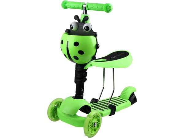 Balansescooter Biedronka grønn LED 1017648.