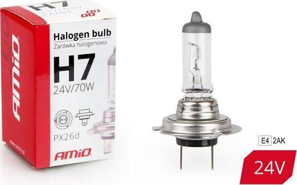 AMiO Halogenpære H7 24V 70W UV-filter (E4)
