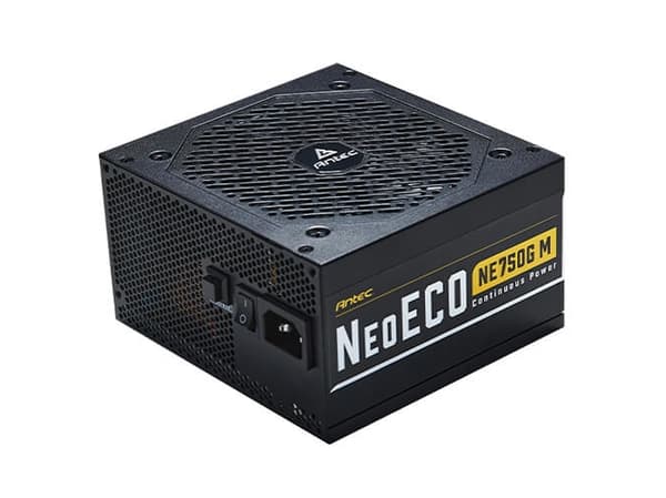 Antec NeoECO Gold Modular NE750G M - Strømforsyning (intern) - ATX12V 2.4/ EPS12V - 80 PLUS Gold - AC 100-240 V - 750 watt - aktiv PFC - Den europeis