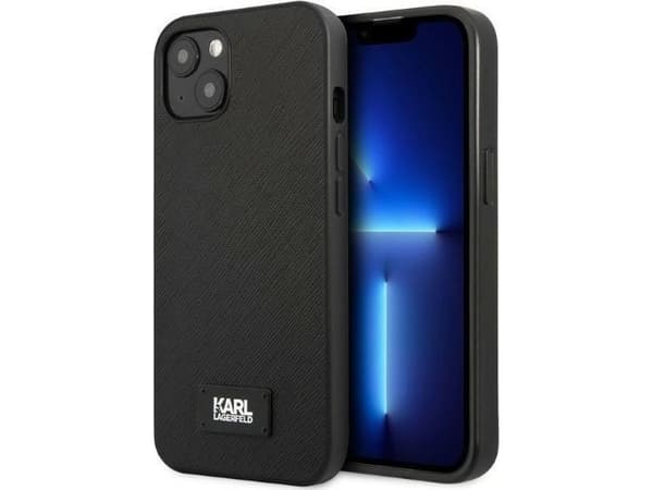 Karl Lagerfeld KLHCP13SSFMP2K iPhone 13mini 5,4" hardcase black Saffiano Plaque