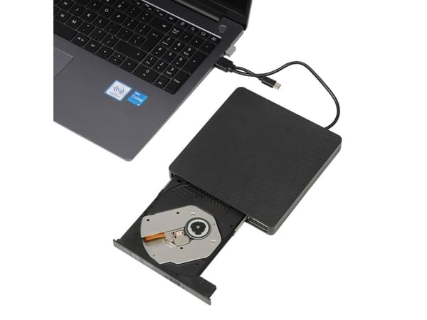 iBOX IED03 - Platestasjon - DVD-RW (-R DL) - 8x/8x - USB 3.2 Gen 1 - ekstern - svart